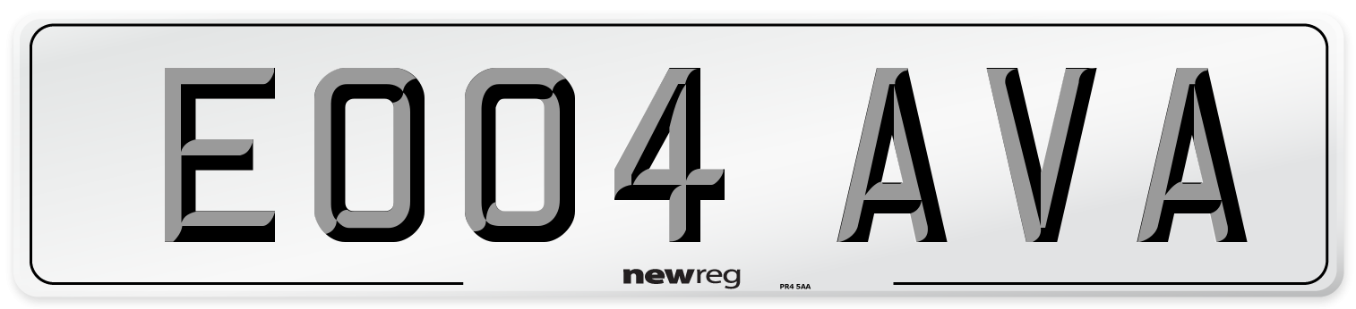 EO04 AVA Number Plate from New Reg